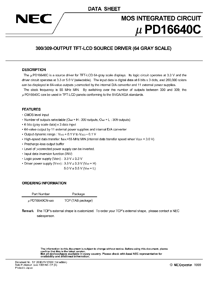UPD16640CN-XXX_3429089.PDF Datasheet
