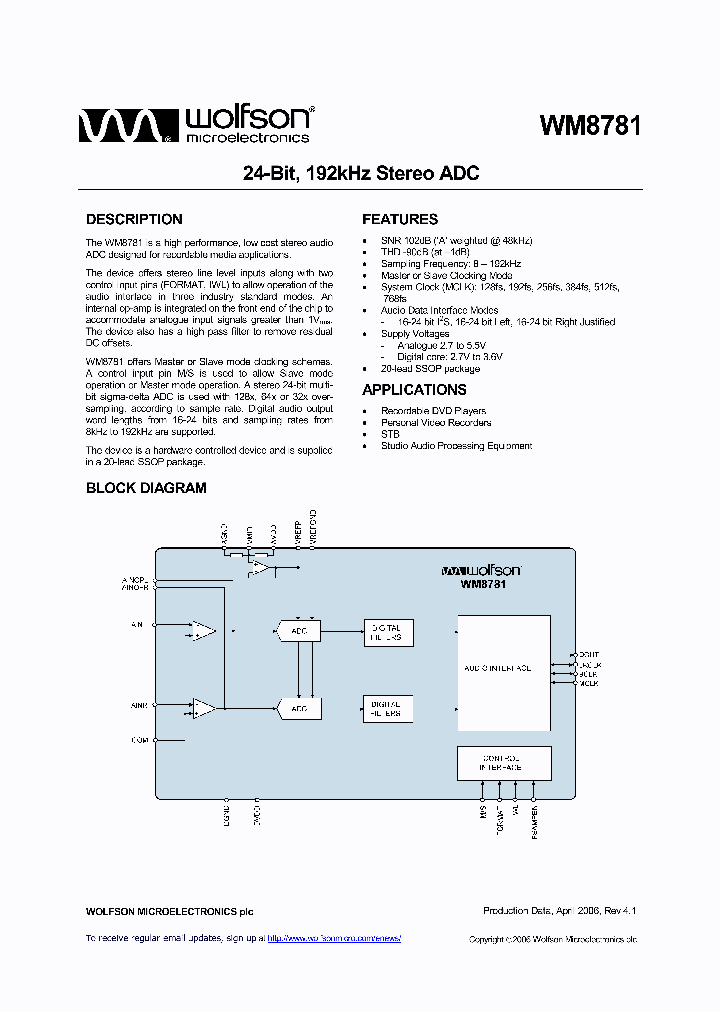 WM8781_3435054.PDF Datasheet