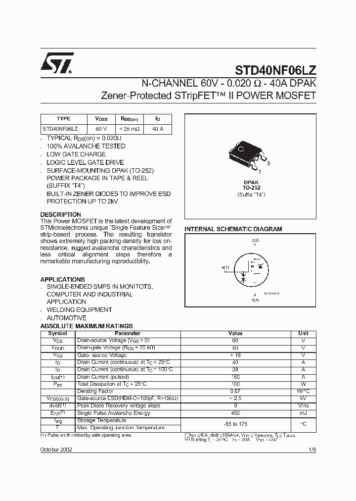 STD40NF06LZT4_3444244.PDF Datasheet