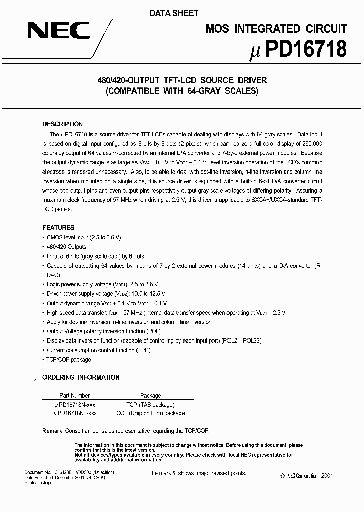 UPD16718NL-XXX_3447209.PDF Datasheet