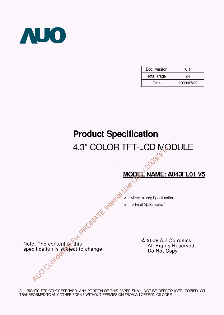 A043FL01V5_3460808.PDF Datasheet