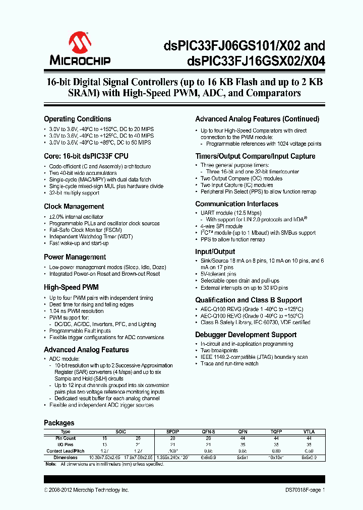 DSPIC33FJ16GSX02_3484229.PDF Datasheet