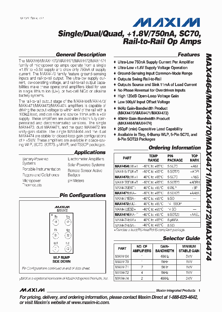MAX4470EWT_3486024.PDF Datasheet
