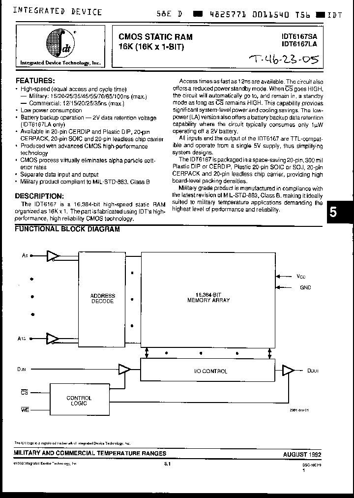 IDT6167LA25SO_3482046.PDF Datasheet