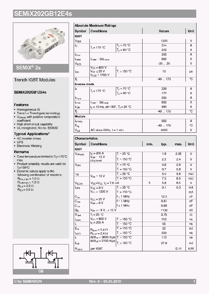 SEMIX202GB12E4S10_3489249.PDF Datasheet