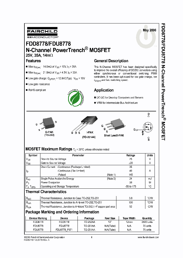 FDU8778_3495550.PDF Datasheet