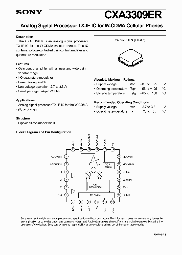 CXA3309ER_3493944.PDF Datasheet