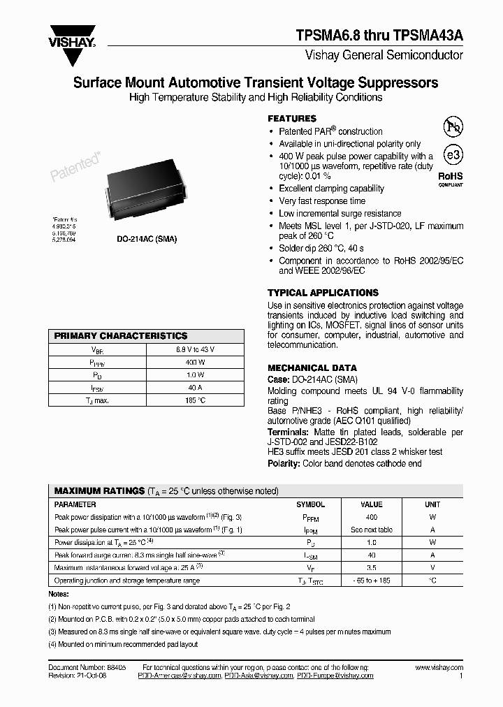 TPSMA91A_3498609.PDF Datasheet
