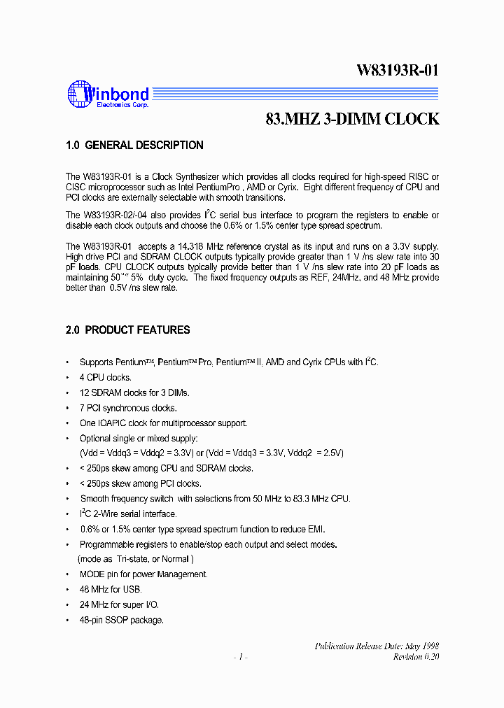 W83193R-01_3498812.PDF Datasheet