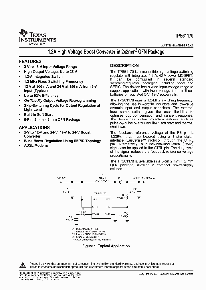 TPS61170DRV_3488748.PDF Datasheet