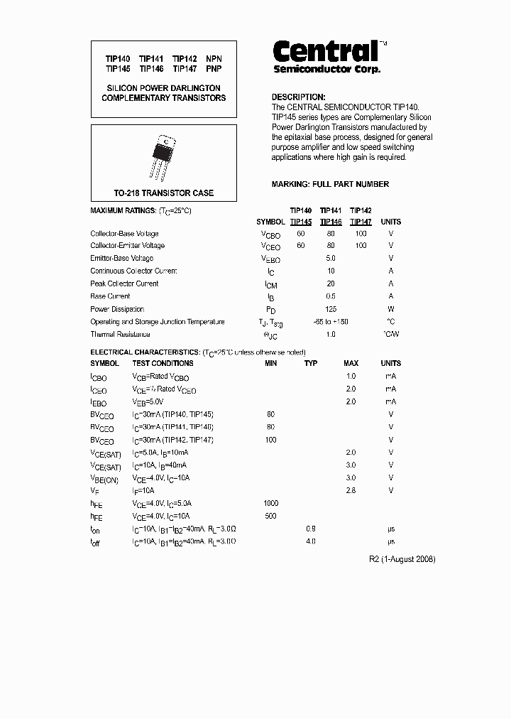TIP142_3500398.PDF Datasheet