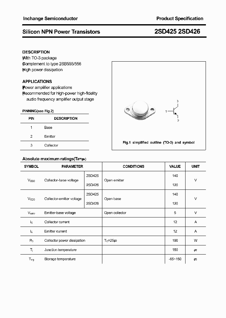 2SD425_3501012.PDF Datasheet