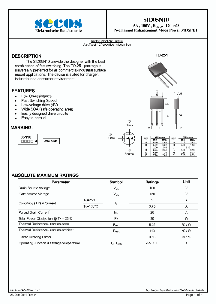 SID05N10_3502393.PDF Datasheet