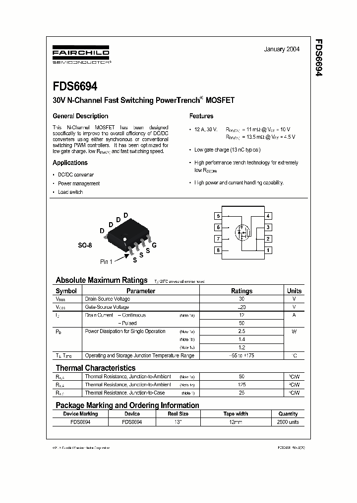 FDS6694NF073_3502470.PDF Datasheet