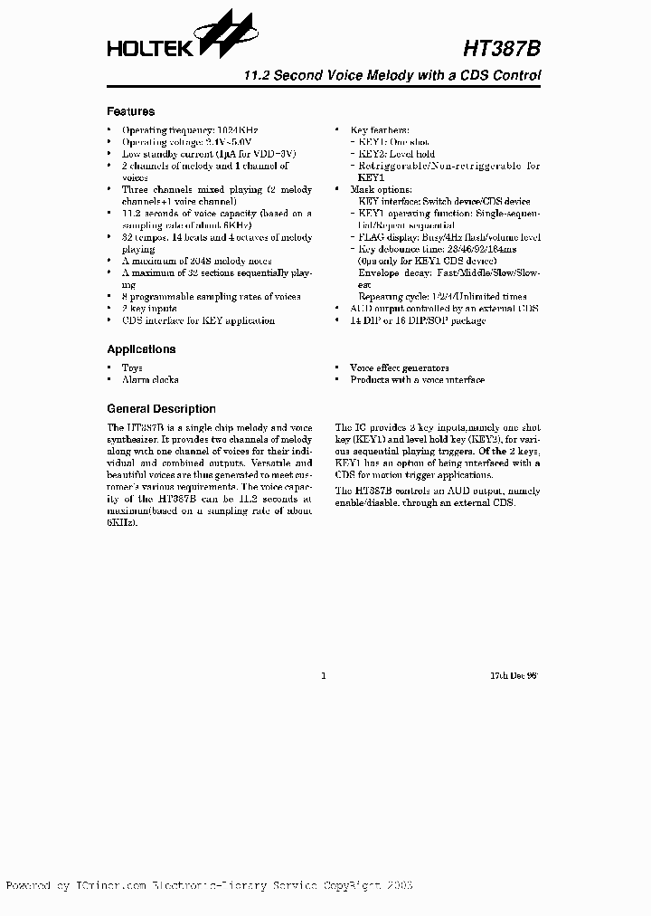 HT387B16SOP_3530928.PDF Datasheet