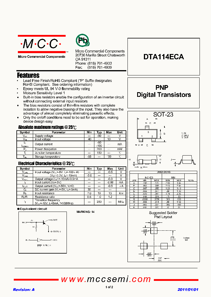 DTA114ECA11_3531184.PDF Datasheet
