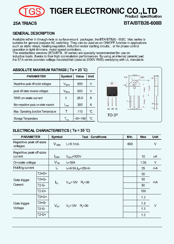 BTA26-600B_3538059.PDF Datasheet