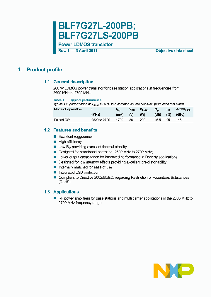 BLF7G27LS-200PB_3543096.PDF Datasheet
