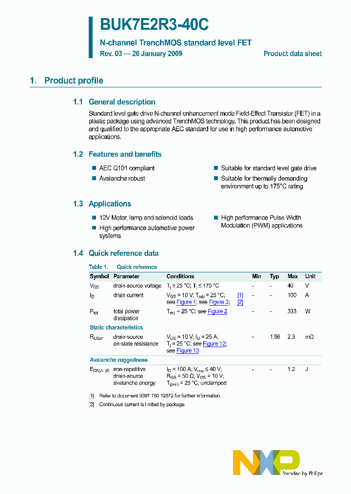 BUK7E2R3-40C_3538529.PDF Datasheet