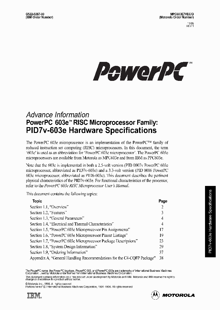 MPC603E7VEC_3561521.PDF Datasheet