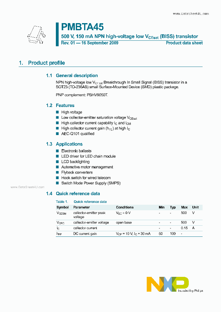 PMBTA45_3570259.PDF Datasheet