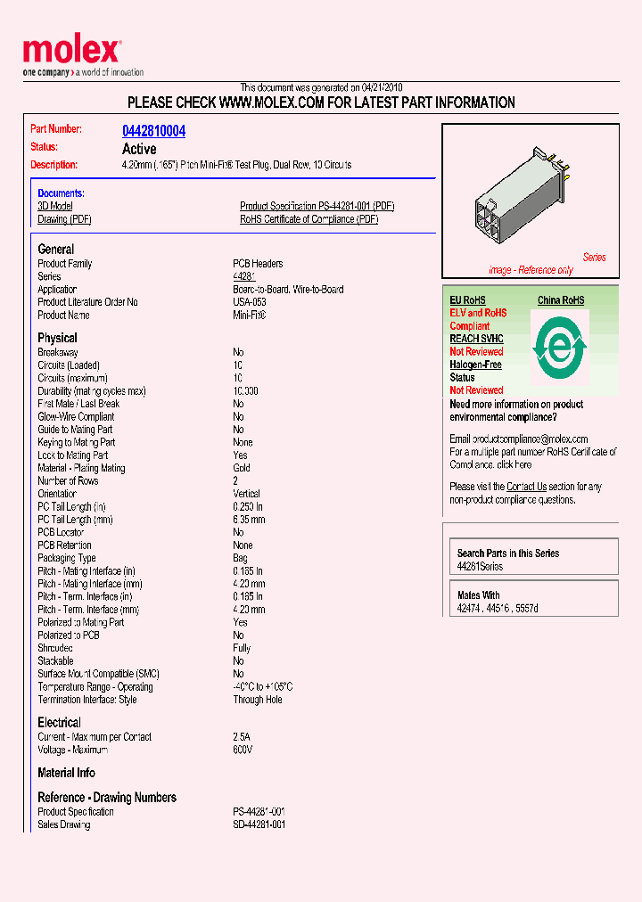44281-0004_3593392.PDF Datasheet