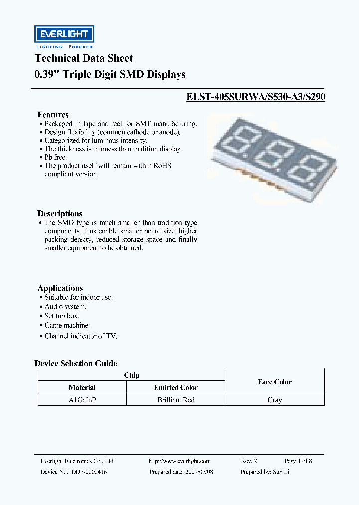 ELST-405SURWA_3595475.PDF Datasheet