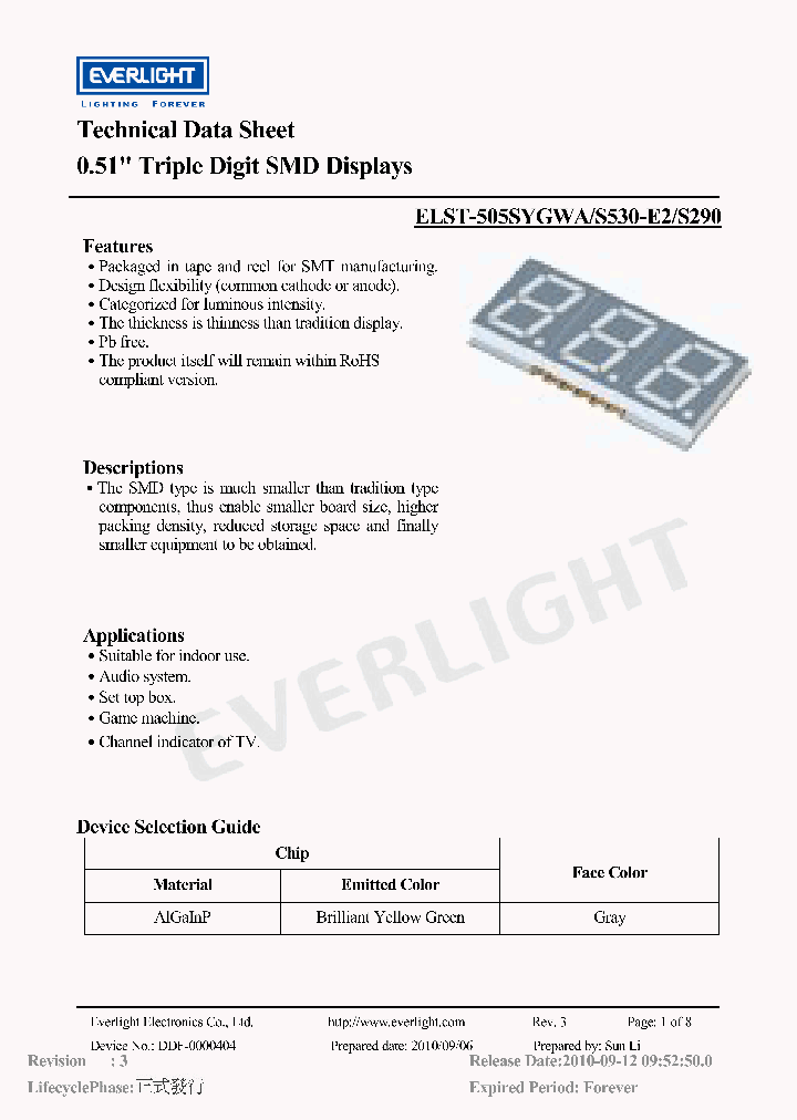 ELST-505SYGWA10_3595477.PDF Datasheet