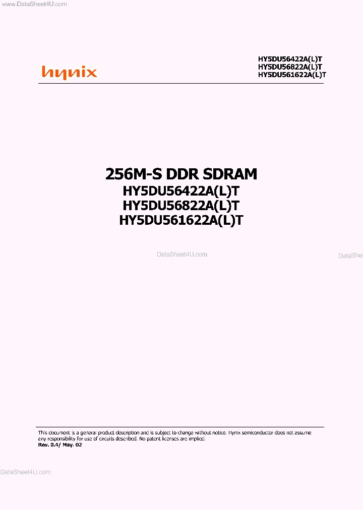 HY5DU56822AT_3596263.PDF Datasheet