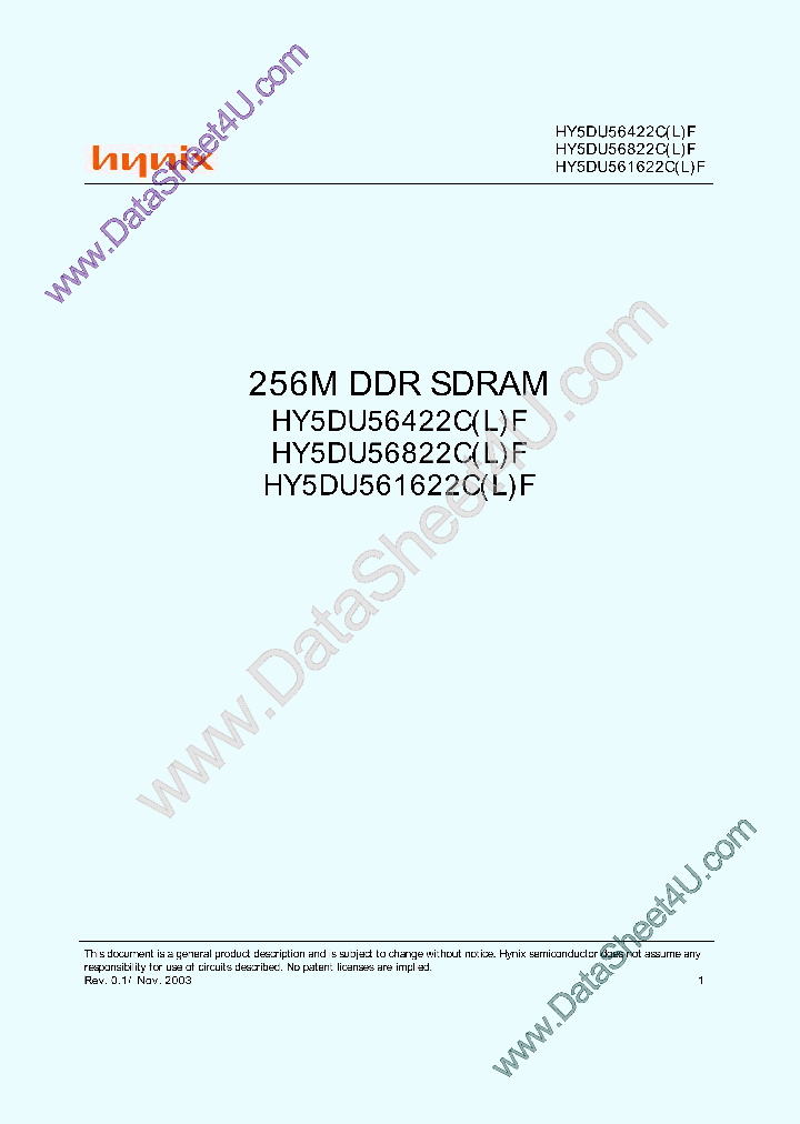 HY5DU56822CF_3596265.PDF Datasheet