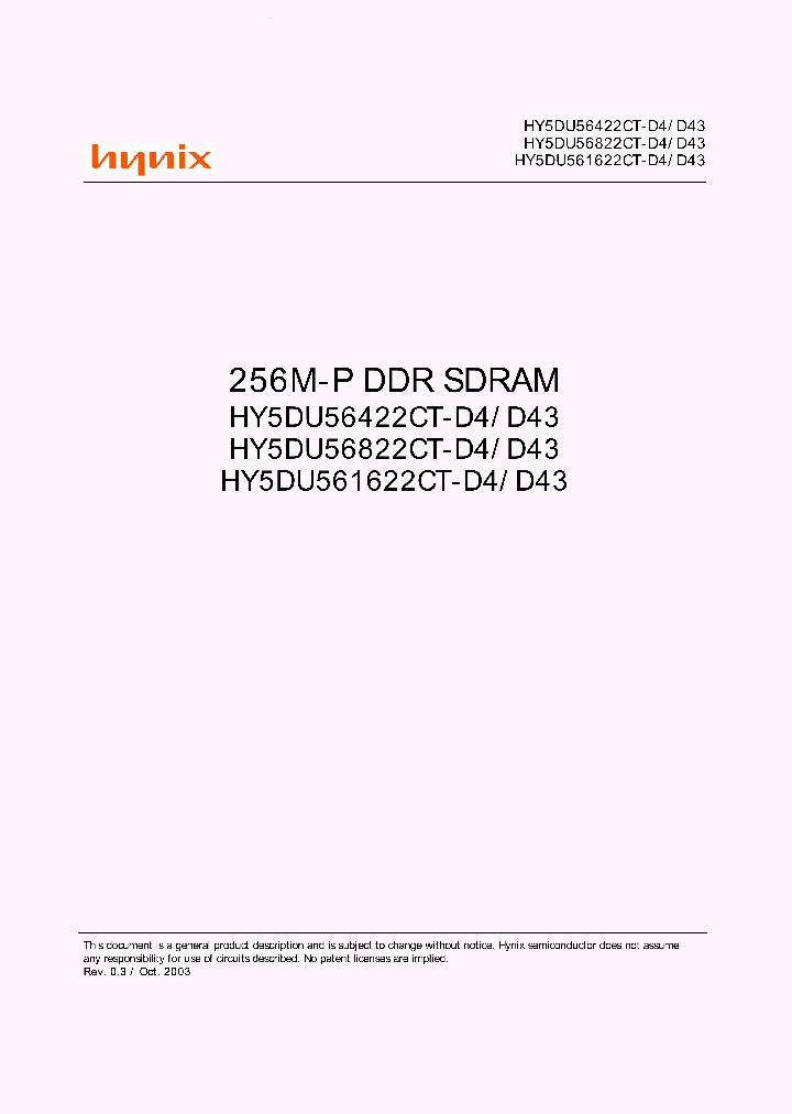 HY5DU56822CT_3596266.PDF Datasheet