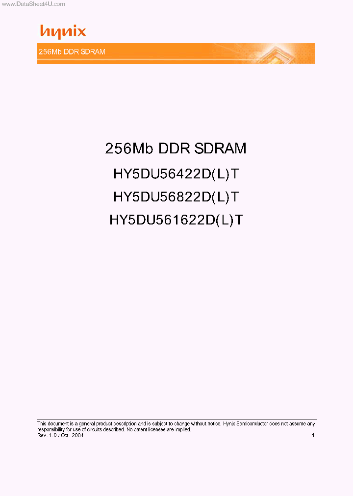 HY5DU56822DT_3596267.PDF Datasheet