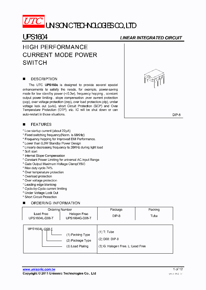 UPS1604G-D08-T_3599614.PDF Datasheet