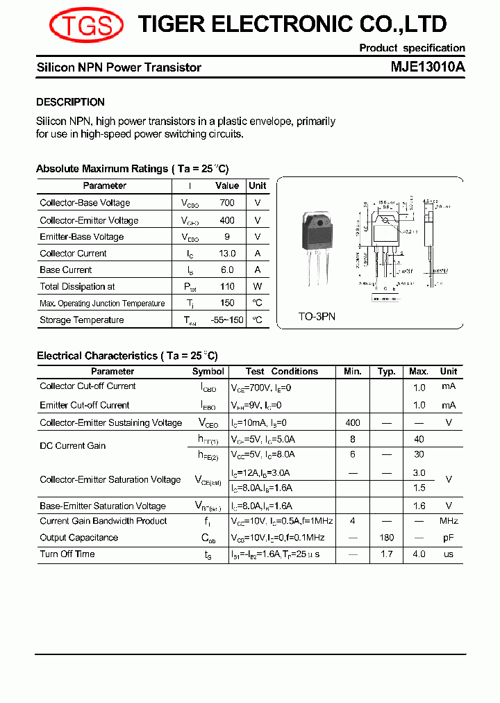 MJE13010A_3601951.PDF Datasheet