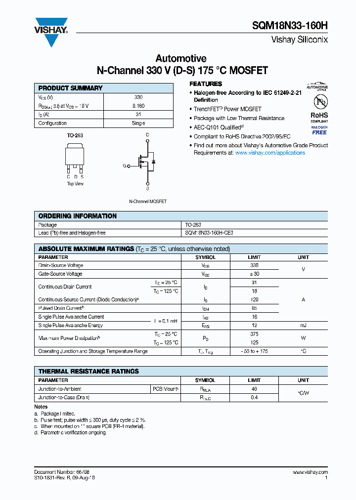 SQM18N33-160H_3613376.PDF Datasheet