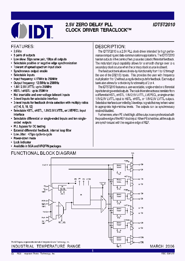 IDT5T2010NLGI_3622131.PDF Datasheet