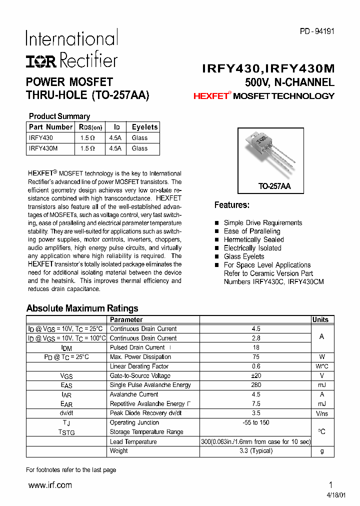 IRFY430_3625047.PDF Datasheet