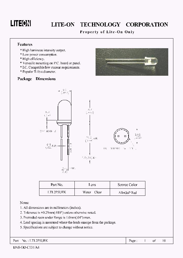 LTL2P3UEK_3634600.PDF Datasheet