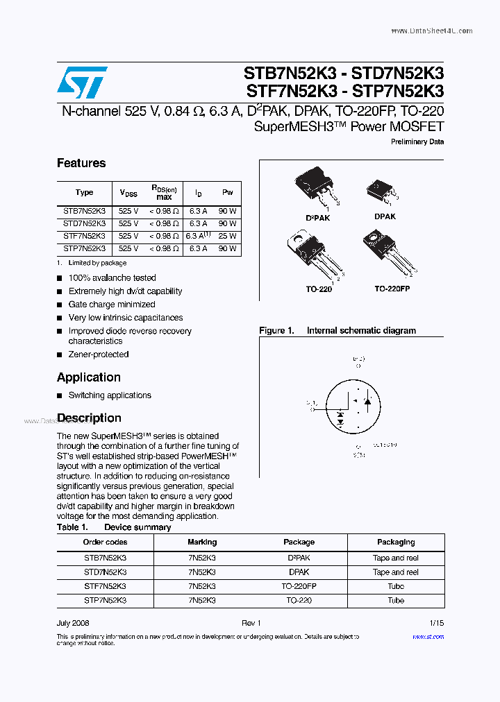 STP7N52K3_3635618.PDF Datasheet