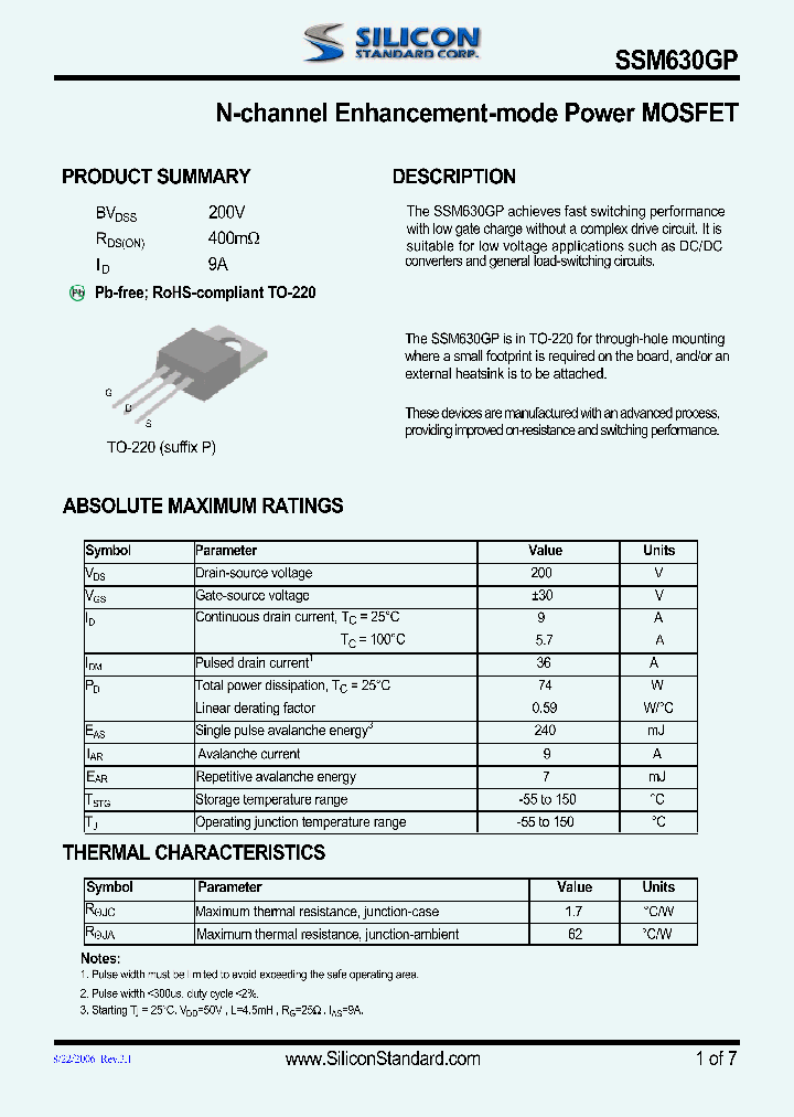 SSM630GP_3654419.PDF Datasheet