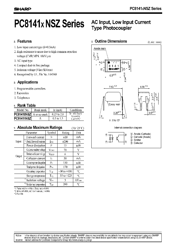 PC814XNSZ-SERIES_3656833.PDF Datasheet