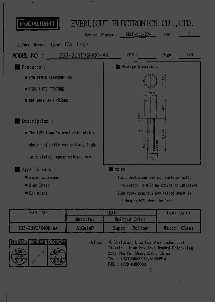 333-2UYC-S400-A4_3658367.PDF Datasheet