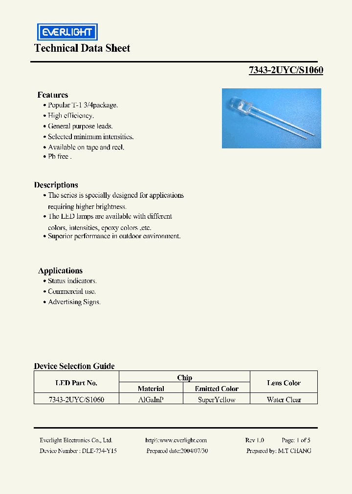 7343-2UYC-S1060_3658368.PDF Datasheet