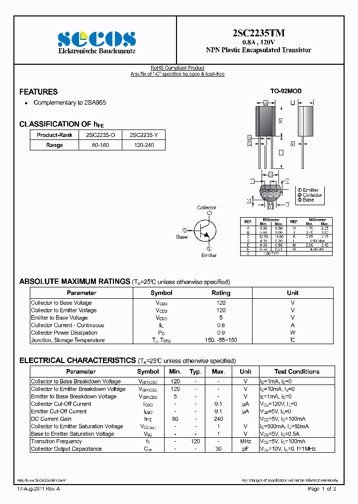 2SC2235TM_3658993.PDF Datasheet