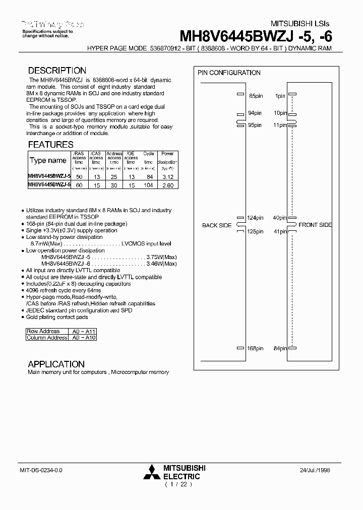 MH8V6445BWZJ-5_3661049.PDF Datasheet