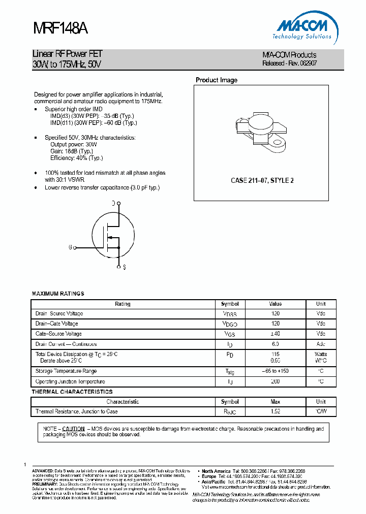 MRF148A_3663147.PDF Datasheet