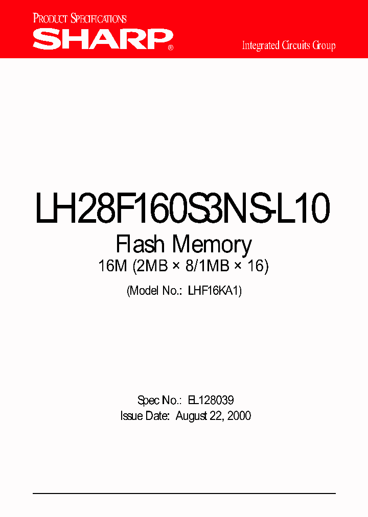 LH28F160S3NS-L10_3666225.PDF Datasheet
