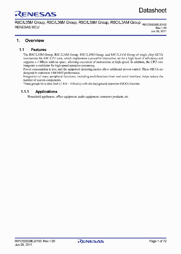 R5F2L357MDFP_3667242.PDF Datasheet