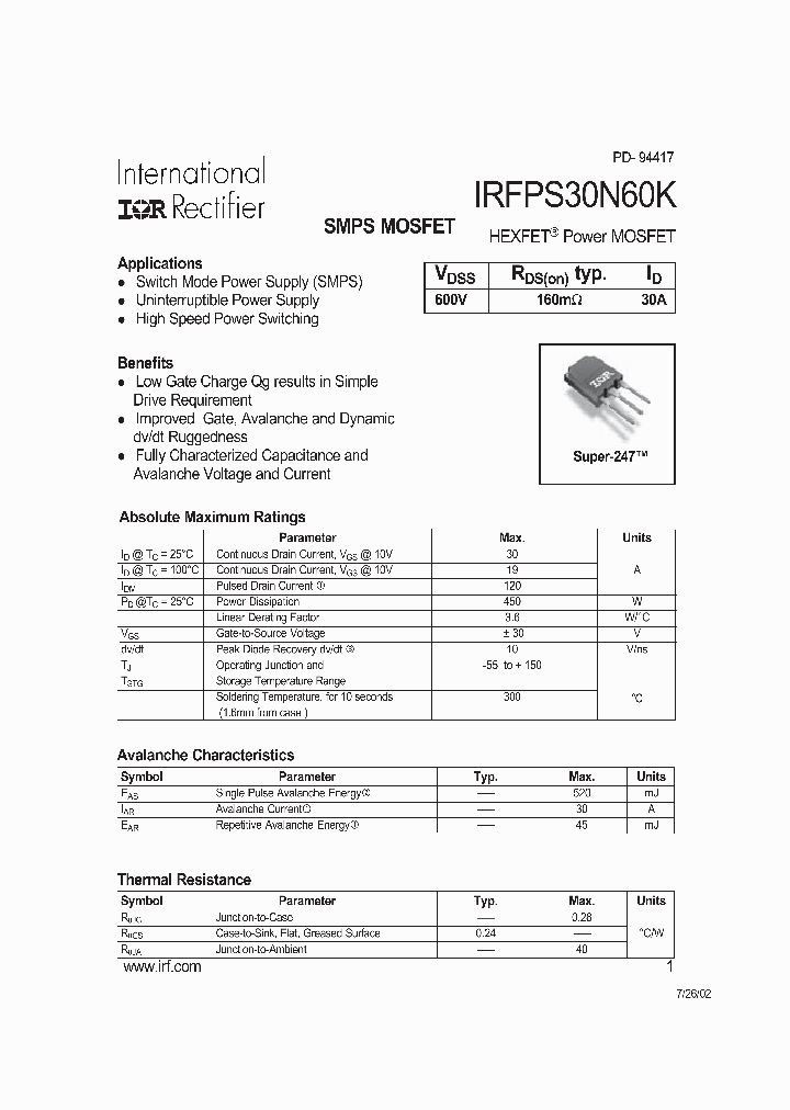 IRFPS30N60K_3668218.PDF Datasheet