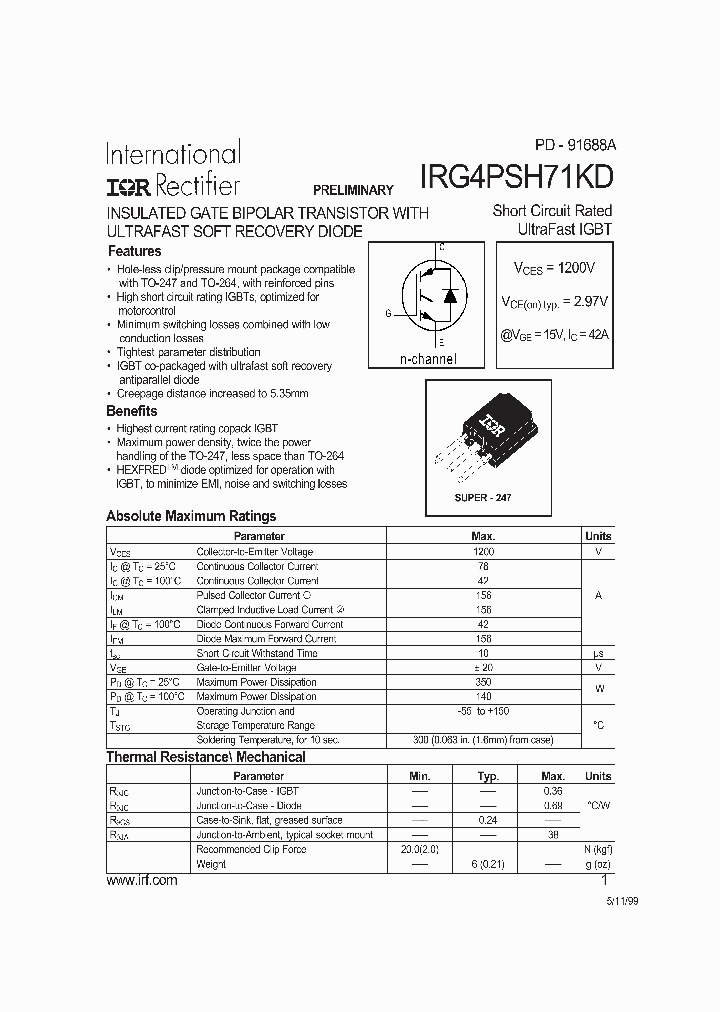 IRG4PSH71KD_3668231.PDF Datasheet